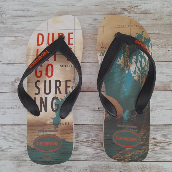 Havaianas Shoes | Havaianas Surf Flip Flops Men's Size 8 | Color: Tan | Size: 8 | Amazing24_7's Closet
